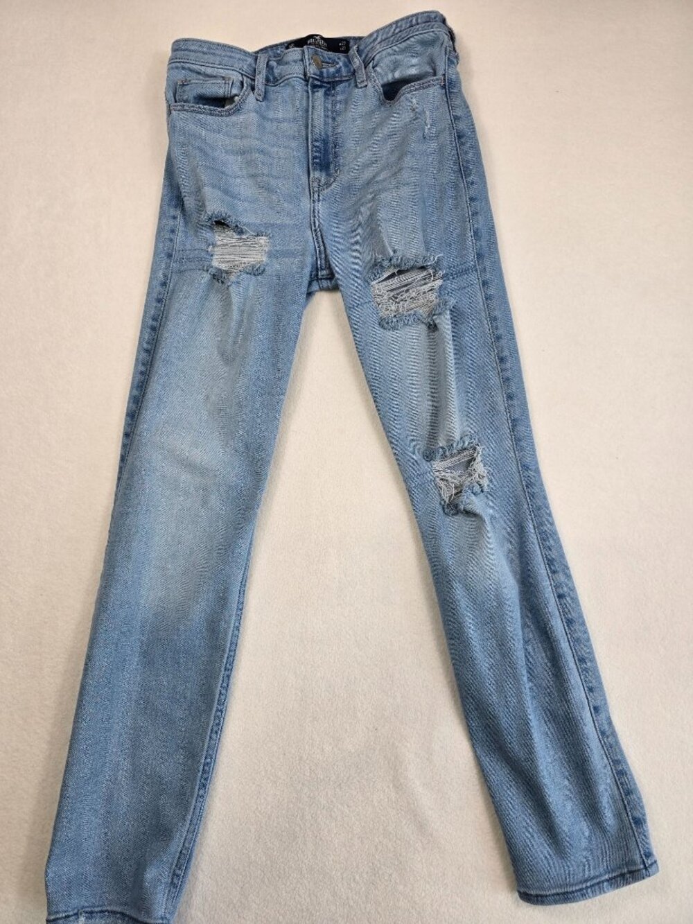 Hollister 5R W27 L27 Ultra High Rise Skinny Ankle Jeans  Distressed Light Wash